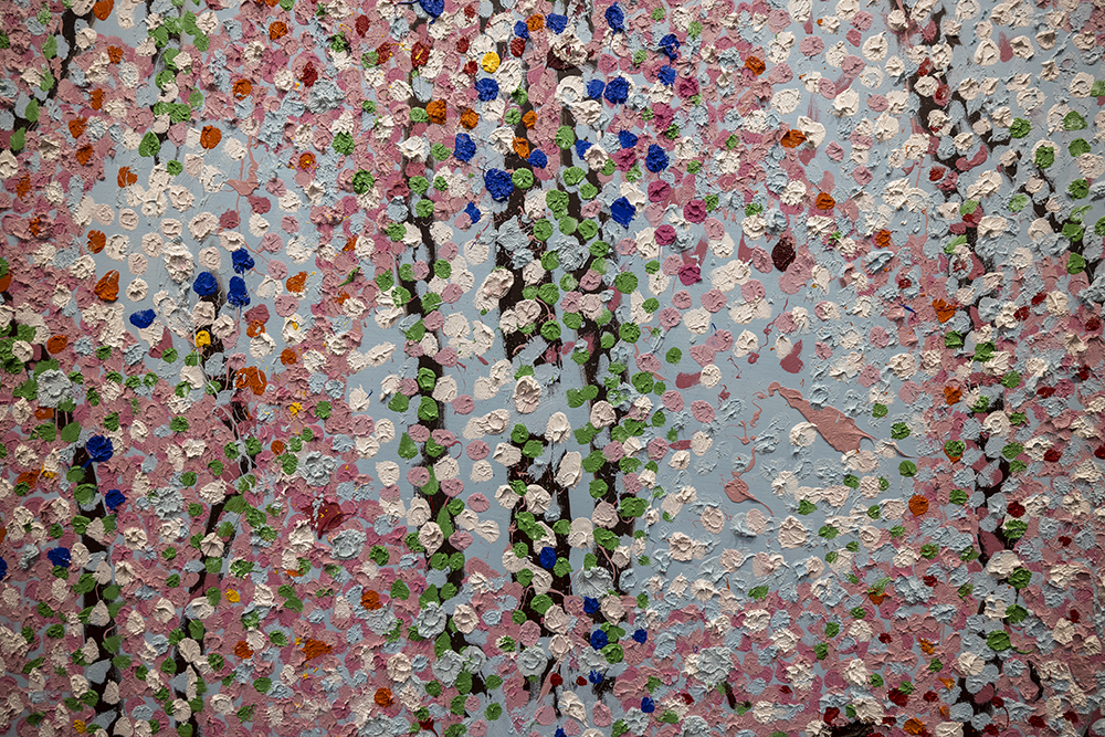 Изложбата Черешови цветве на Деймиън Хърст във фондация Картие, Париж